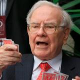 Warren Buffett tijdens een potje bridge